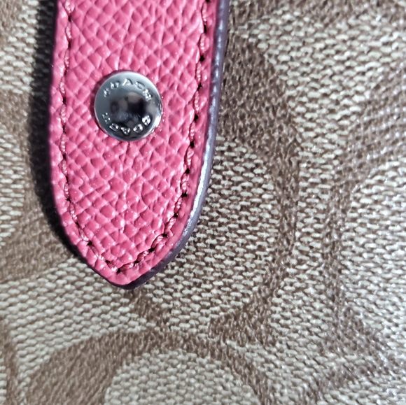 Coach Brown and Pink Signature Tote - Picture 7 of 11